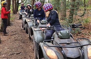 Group on a quad bike training day in Manchester with Adventure Now