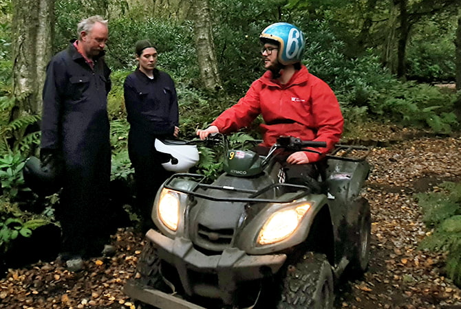 Couple at Quad Bike Training Day at Adventure Now Manchester