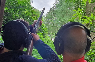 Couple's activity clay pigeon shooting at Adventure Now Manchester